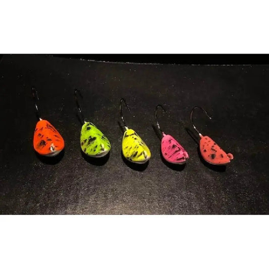 10 Banana Jigs Tog 2 of each color pictured from 1oz to 4oz Ultra Point Hooks - Jigs Tackle