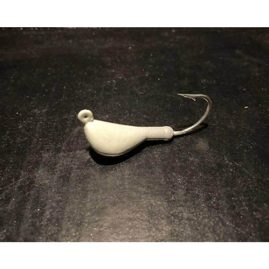 10 Glow White Banana Jigs Tog Blackfish from 1/8oz to 2oz With Mustad Duratin Hooks - Jigs Tackle