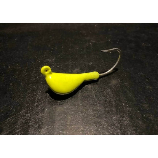10 Yellow Chartreuse Banana Jigs Tog Blackfish from 1/8oz to 2oz With Mustad Duratin Hooks - Jigs Tackle
