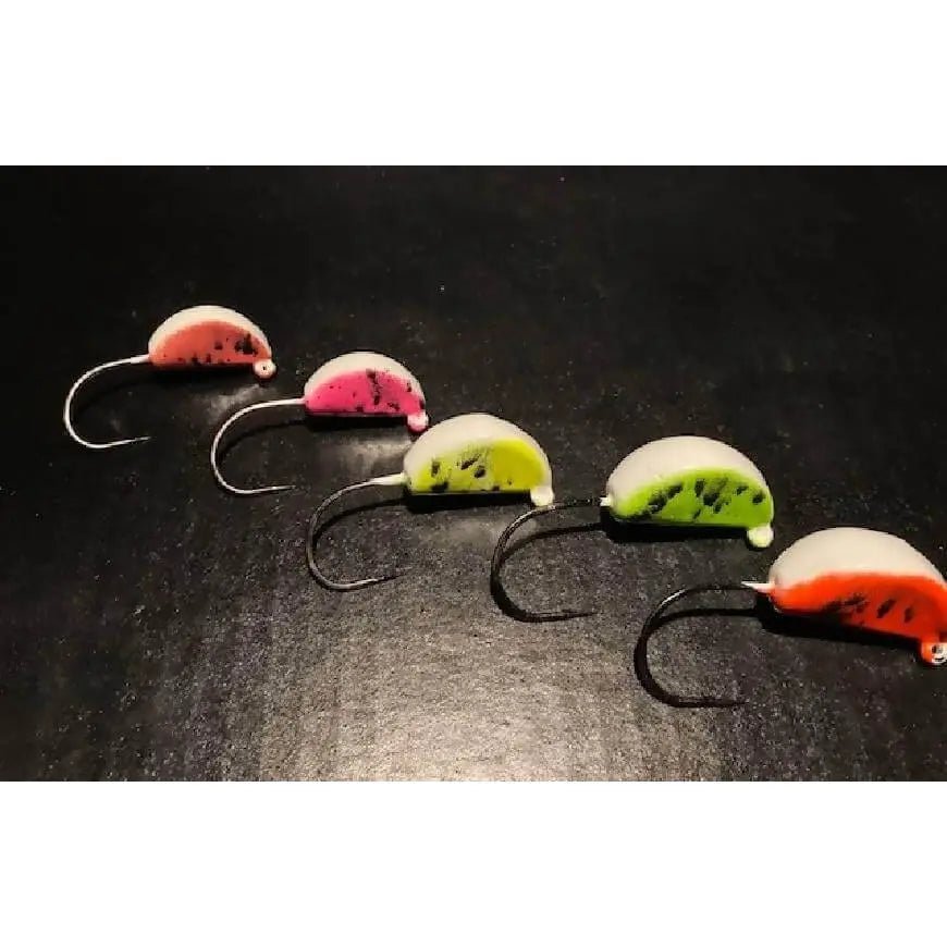 10 Banana Jigs Tog 2 of each color pictured from 1oz to 4oz Ultra Point Hooks - Jigs Tackle