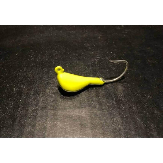 10 Glow Yellow Chartreuse Banana Jigs Tog Blackfish from 1/8oz to 2oz With Mustad Duratin Hooks - Jigs Tackle