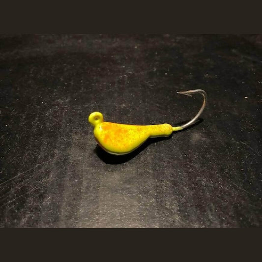 10 Glow Yellow & Orange Banana Jigs Tog Blackfish from 1/8oz to 2oz With Mustad Duratin Hooks - Jigs Tackle