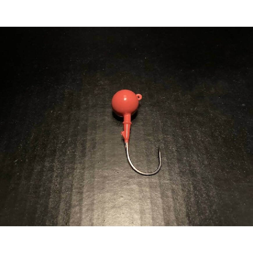 10 Pack Fluke / Flounder Salmon Round Gulp Ball Jigs from 1oz to 6oz Black Nickel Ultra Point Hooks - Jigs Tackle