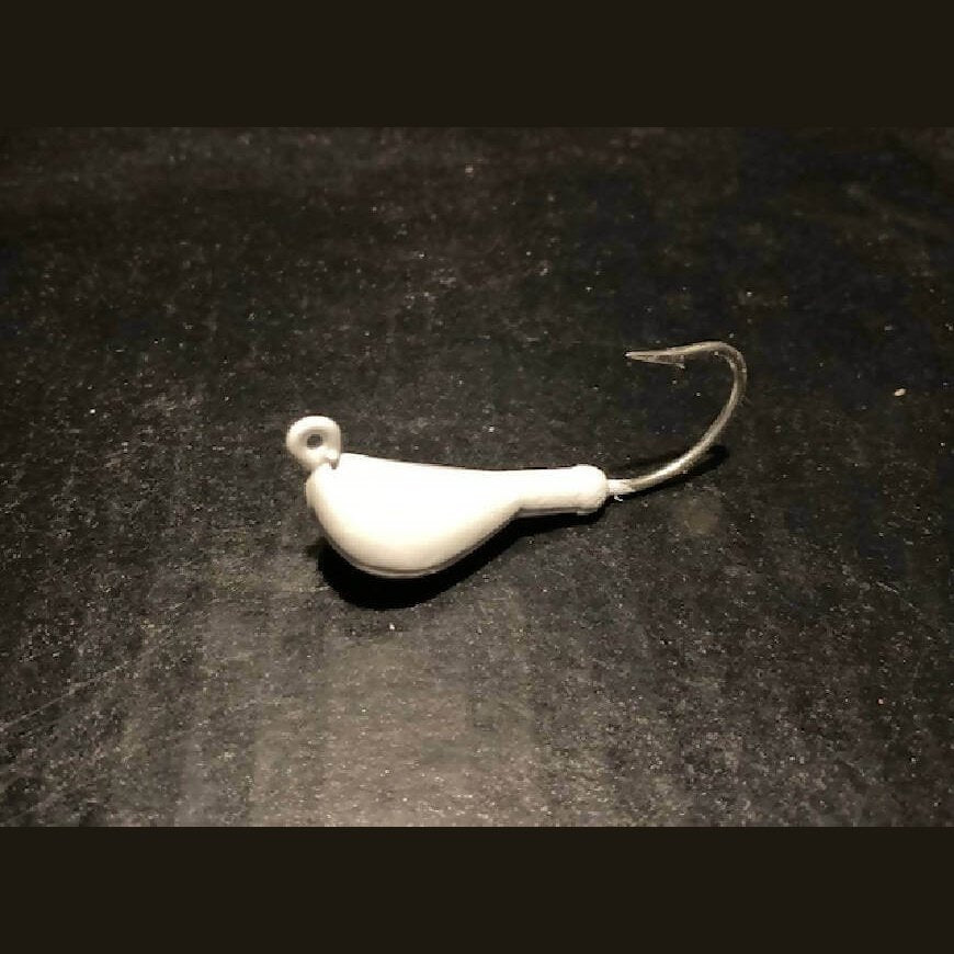 10 White Banana Jigs Tog Blackfish from 1/8oz to 2oz With Mustad Duratin Hooks - Jigs Tackle