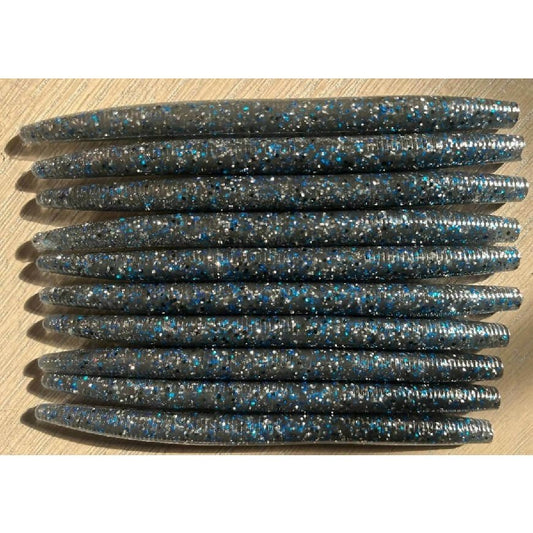 Ole Smokey - Stick Worm by Robichaud’s Custom Baits - bait,fish,Fishing,Hand Made,rcb,smokey,soft plastic,stick,stickworm,Tackle,worm