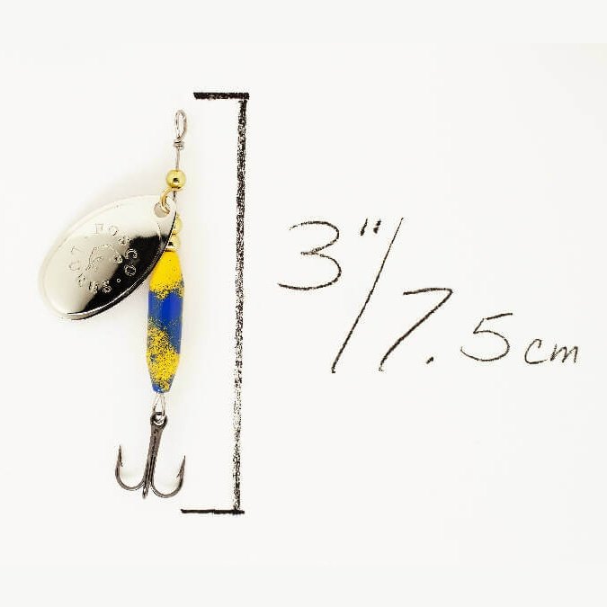 Blue Craw Spinner • Nickel Blade • #3 by Fosco Fishing Lures - Fishing,Hand Made,Tackle