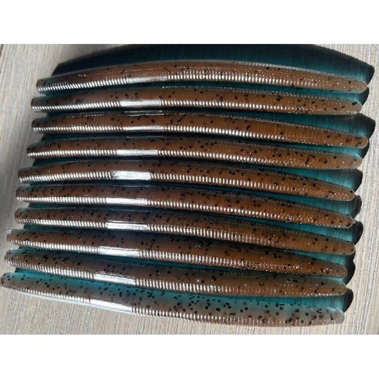 Blue Craw - Stick Worm by Robichaud’s Custom Baits - bait,blue,craw,fish,Fishing,Hand Made,rcb,soft plastic,stick,stickworm,Tackle,worm