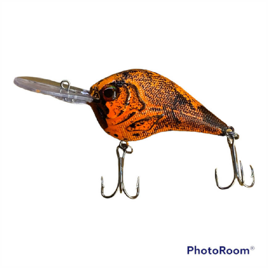 Bass Slayer Plug - Large - Orange with Rattle-Crafty Fisherman