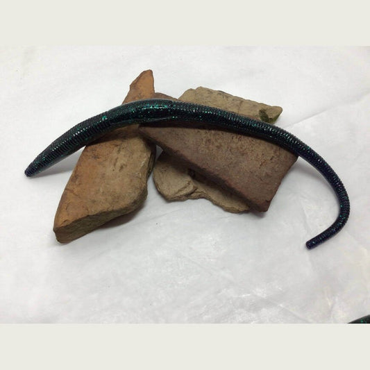 Black and Green Worm by Spit or Swallow Tackle - Fishing,Hand Made,Tackle