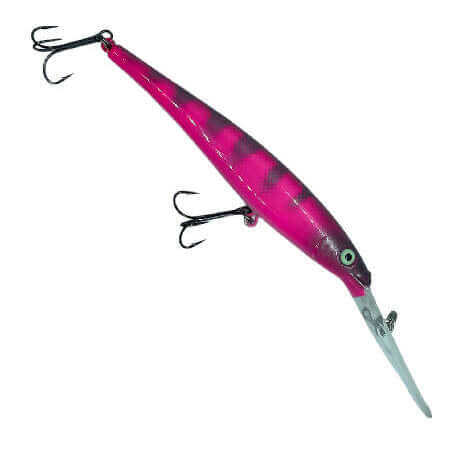 Custom Berkley Flicker Minnow 11 - UV Pink Perch by Elite Walleye Customs - Bass,Berkley,Casting,Crankbait,Custom,Fishing,Flicker,Flicker Minnow,Flicker Shad,Hand Made,Tackle,Trolling,Walleye
