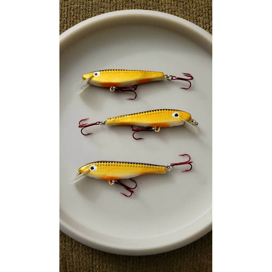 Golden Shiner Cedar Jerkbaits by A.M. Anglers - crankbait,Fishing,Hand Made,hardbait,Jerkbait,Tackle