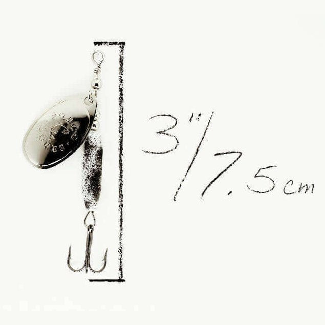 Black Molly Spinner • Nickel Blade • #3 by Fosco Fishing Lures - Fishing,Hand Made,Tackle