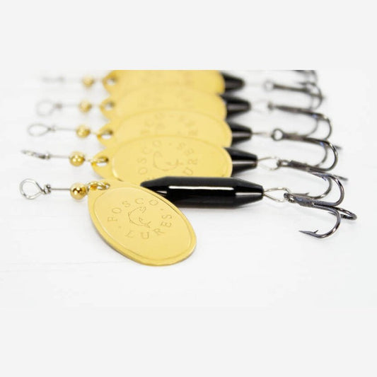Black Spinner • Polished Brass Blade • #3 by Fosco Fishing Lures - bestsellers-resort,Fishing,Hand Made,Tackle