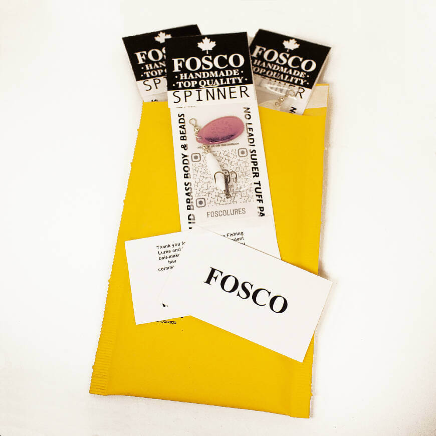 Green Spinner • Polished Brass Blade • #3 by Fosco Fishing Lures - Fishing,Hand Made,Tackle