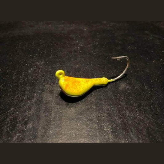 10 Glow Yellow & Orange Banana Jigs Tog Blackfish from 1/8oz to 2oz With Mustad Duratin Hooks-Crafty Fisherman