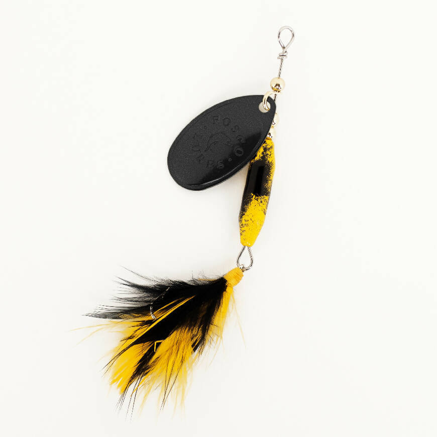 Stinger Spinner • Black Blade • #3 • Dressed-Crafty Fisherman