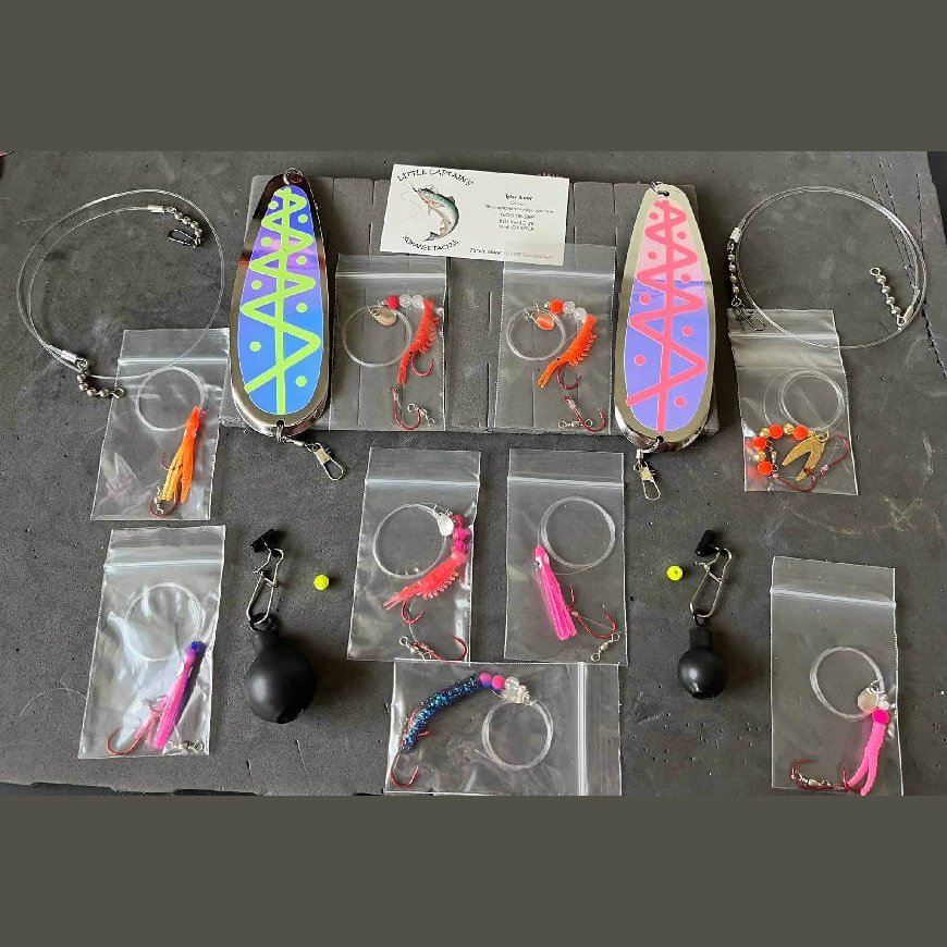 Paulina lake Kokanee Kit by Little Captains Kokanee Tackle - #littlecaptainstackle,bags,blade baits,Fishing,Hand Made,inline spinners,or gear,packs,Tackle,tackle storage,trolling spoon