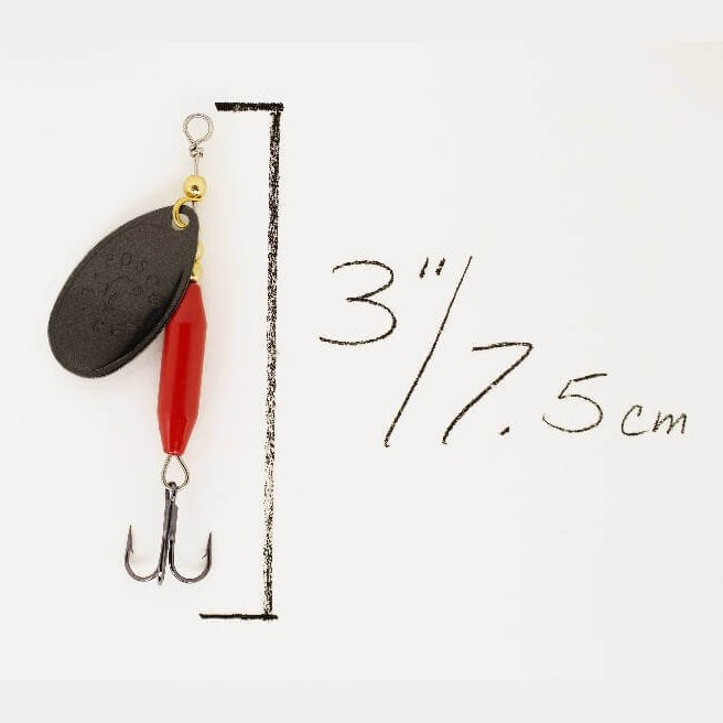Red Spinner • Black Blade • #3 by Fosco Fishing Lures - Fishing,Hand Made,Tackle