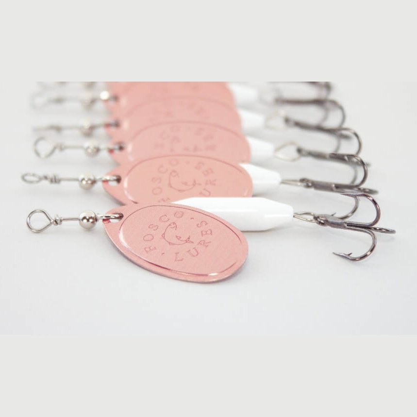 White Spinner • Copper-printed Blade • #3 by Fosco Fishing Lures - Fishing,Hand Made,Tackle