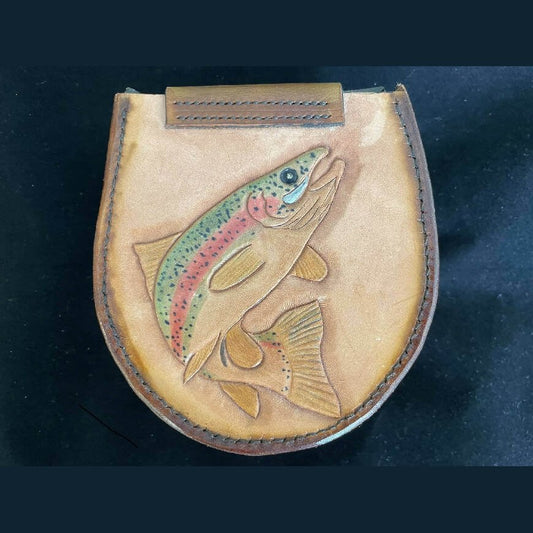 Fly Reel Case by Burntwood Leather - Fishing,Fly reel case,Hand Made,hand sewn,leather,Tackle