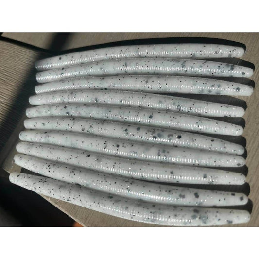 White Lightning - Stick Worm by Robichaud’s Custom Baits - bait,fish,Fishing,Hand Made,rcb,soft plastic,stick worm,Tackle,worm