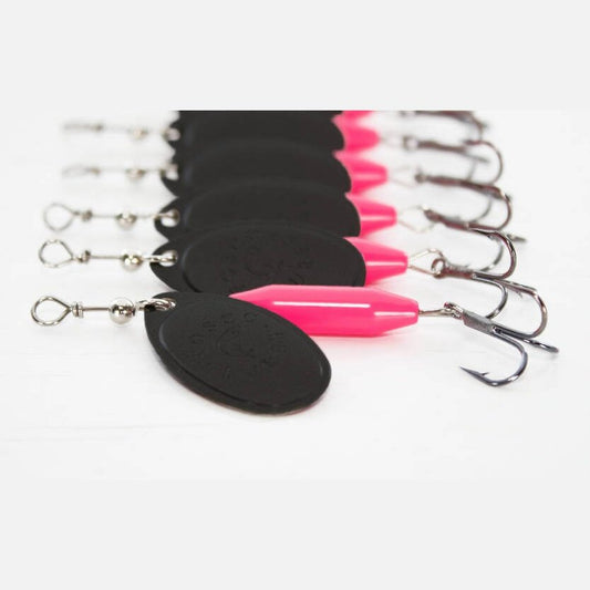 Pink Spinner • Black Blade • #3 by Fosco Fishing Lures - bestsellers-resort,Fishing,Hand Made,Tackle