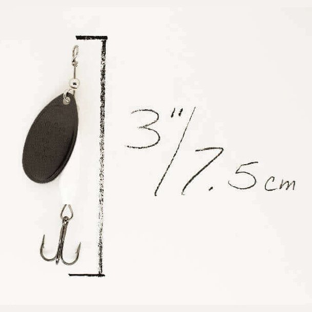 White Spinner • Black Blade • #3 by Fosco Fishing Lures - Fishing,Hand Made,Tackle