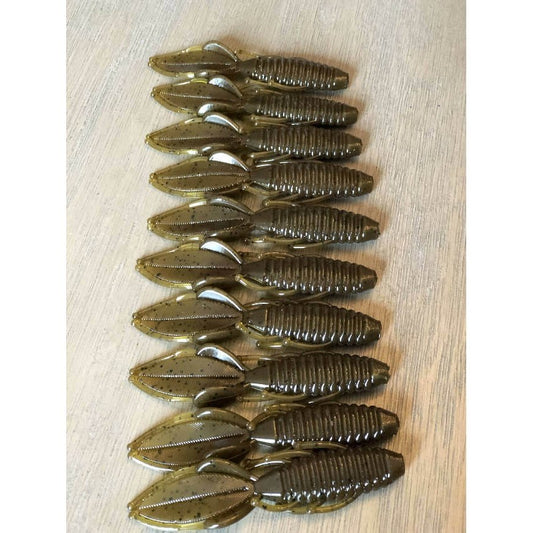 Green Pumpkin - Craws by Robichaud’s Custom Baits - bait,craws,crayfish,fish,Fishing,green,Hand Made,pumpkin,rcb,soft plastic,Tackle