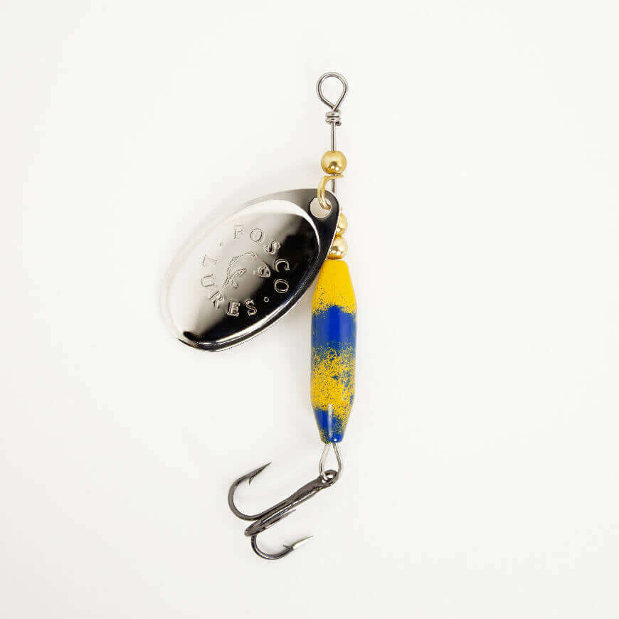 Blue Craw Spinner • Nickel Blade • #3 by Fosco Fishing Lures - Fishing,Hand Made,Tackle