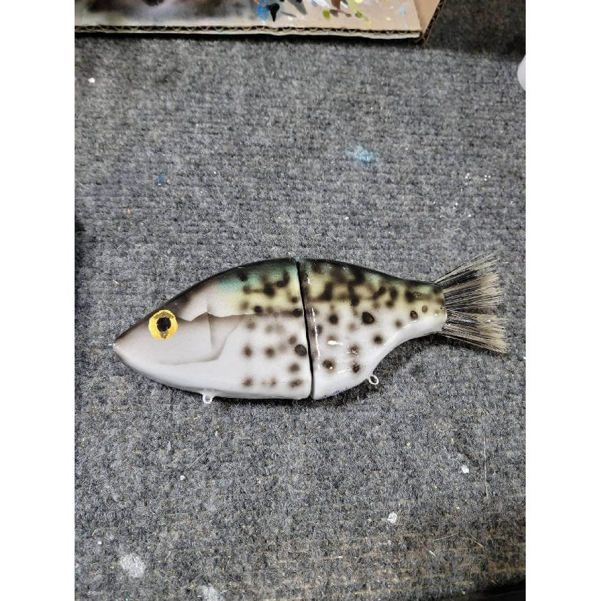 Cedar Crappie Glidebait by A.M. Anglers - black crappie,cedar,crappie,custom,Fishing,glide bait,glidebait,Hand Made,hardbait,swim bait,swimbait,Tackle
