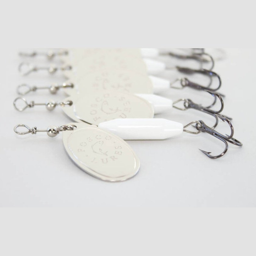 White Spinner • Nickel Blade • #3 by Fosco Fishing Lures - bestsellers-resort,Fishing,Hand Made,Tackle