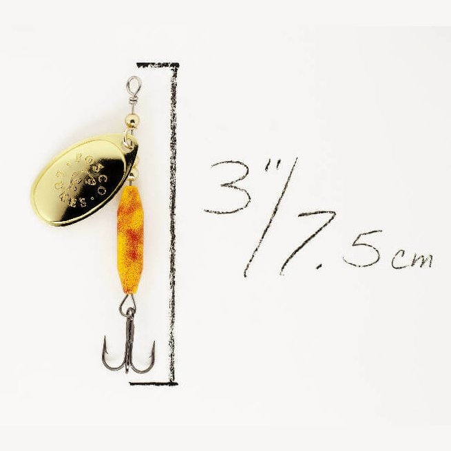 Red Craw Spinner • Polished Brass Blade • #3 by Fosco Fishing Lures - Fishing,Hand Made,Tackle