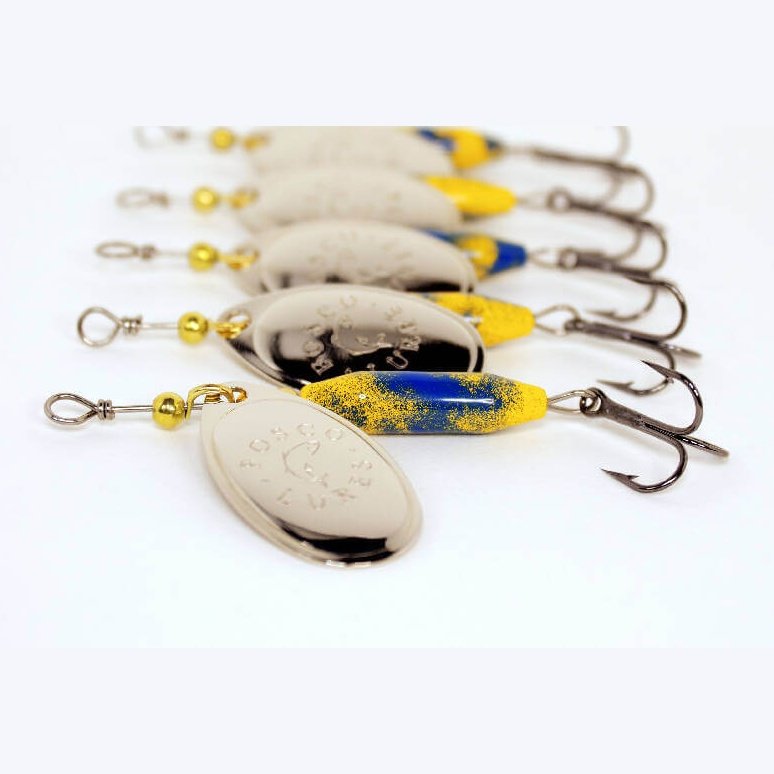 Blue Craw Spinner • Nickel Blade • #3 by Fosco Fishing Lures - Fishing,Hand Made,Tackle