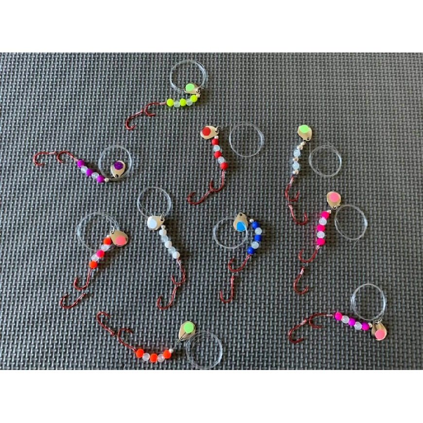 Hyper glow spinner kit 10 pack by Little Captains Kokanee Tackle - Fishing,Hand Made,inline spinners,saltwater trolling,spinner baits,Tackle,trolling spoons