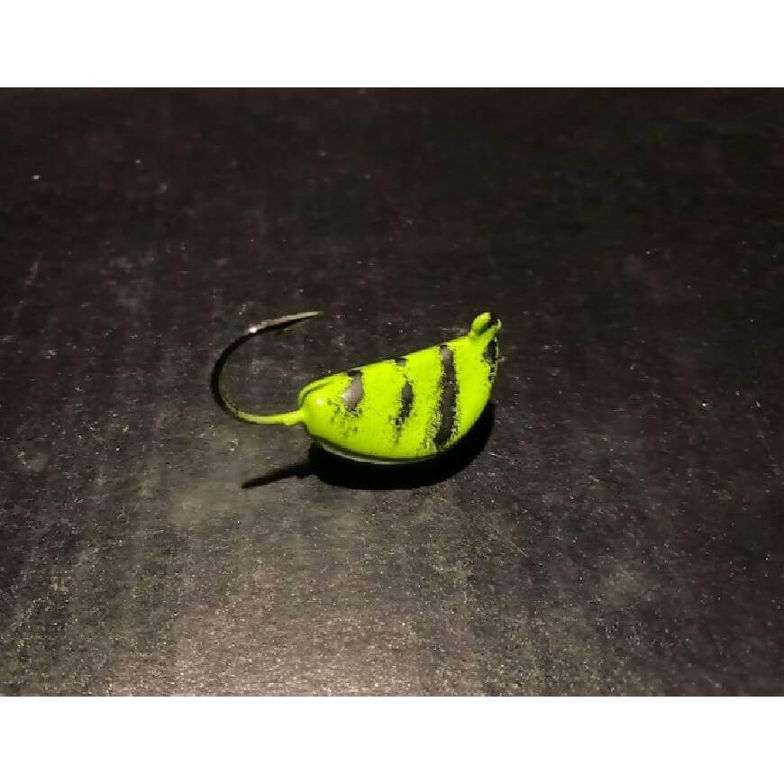 10 Green Chartreuse Tog / Blackfish Jigs Tiger Stripe From 1/2oz To 4oz W/ Ultra Point Black Nickel Hooks-Crafty Fisherman
