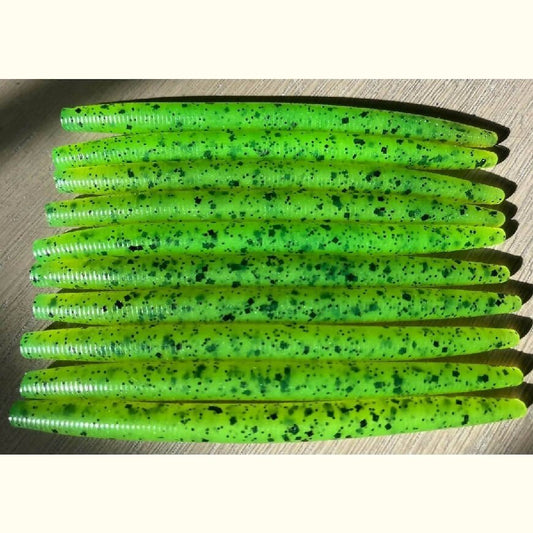 Key Lime Pie - Stick Worm by Robichaud’s Custom Baits - bait,fish,Fishing,Hand Made,rcb,soft plastic,stick worm,Tackle,worm