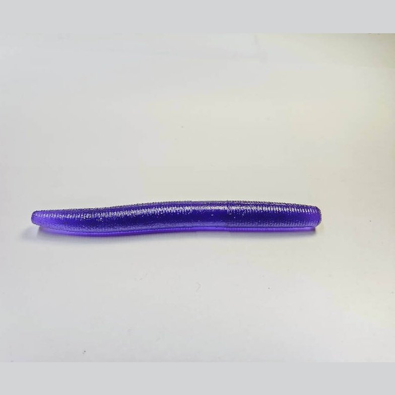 4" Stick Bait - Junebug with Purple Flake-Crafty Fisherman