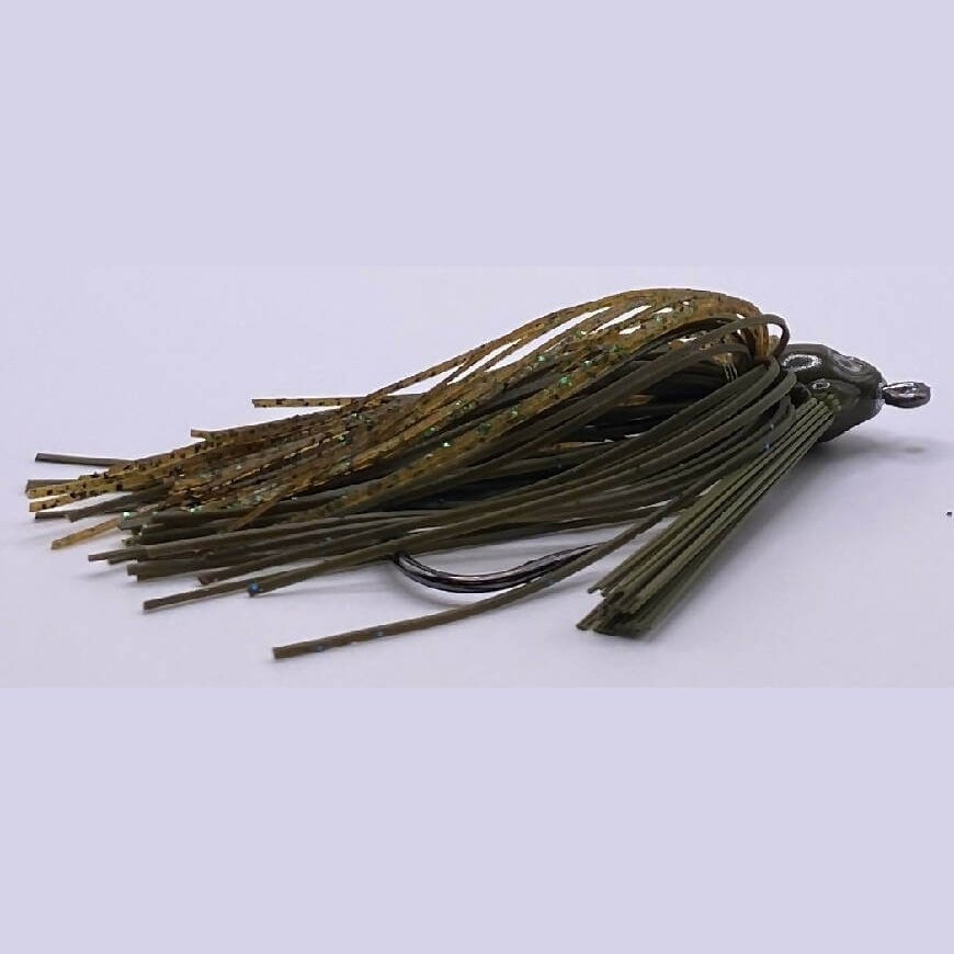 Green Pumpkin Swim Jig by Sharp Hook Lures - Fishing,Hand Made,swim jig,Tackle