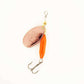 Brite Orange Spinner • Copper-printed Blade • #3-Crafty Fisherman