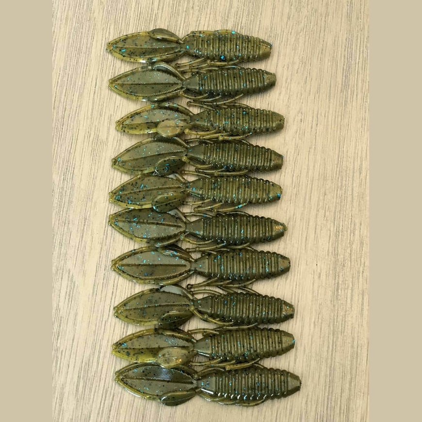 Swamp Grass - Craws by Robichaud’s Custom Baits - bait,craws,crayfish,fish,Fishing,Hand Made,rcb,soft plastic,Tackle