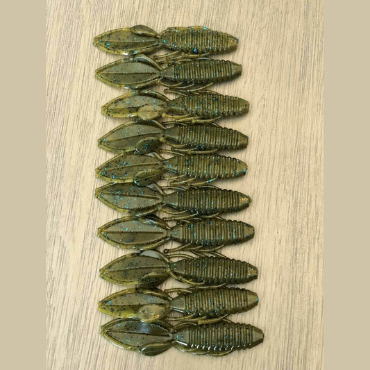 Swamp Grass - Craws by Robichaud’s Custom Baits - bait,craws,crayfish,fish,Fishing,Hand Made,rcb,soft plastic,Tackle