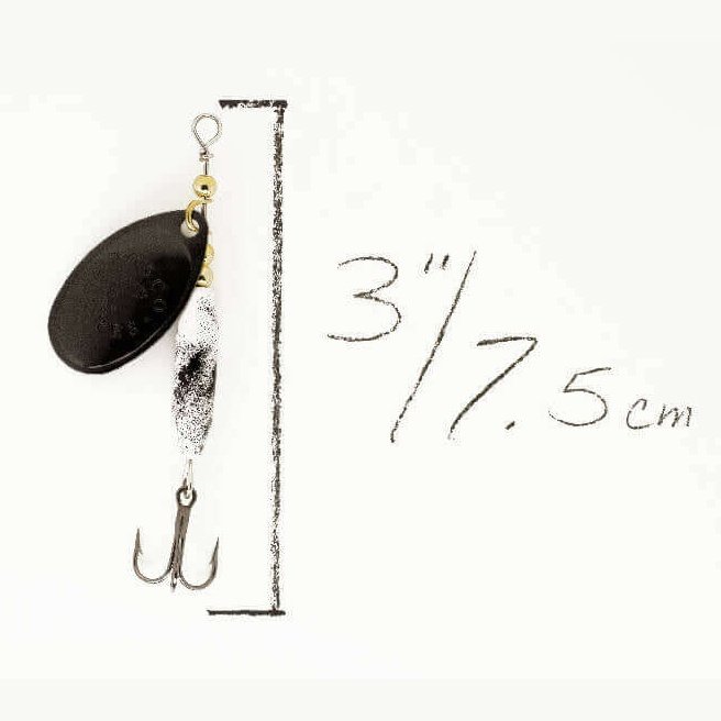 Black Molly Spinner • Black Blade • #3 by Fosco Fishing Lures - Fishing,Hand Made,Tackle