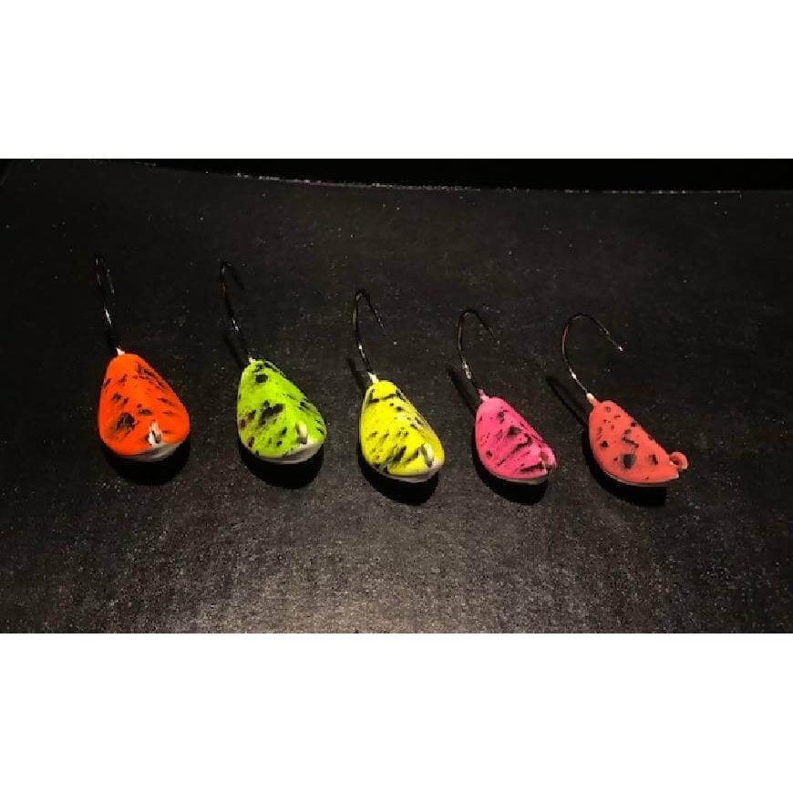 10 Banana Jigs Tog 2 of each color pictured from 1oz to 4oz Ultra Point Hooks-Crafty Fisherman