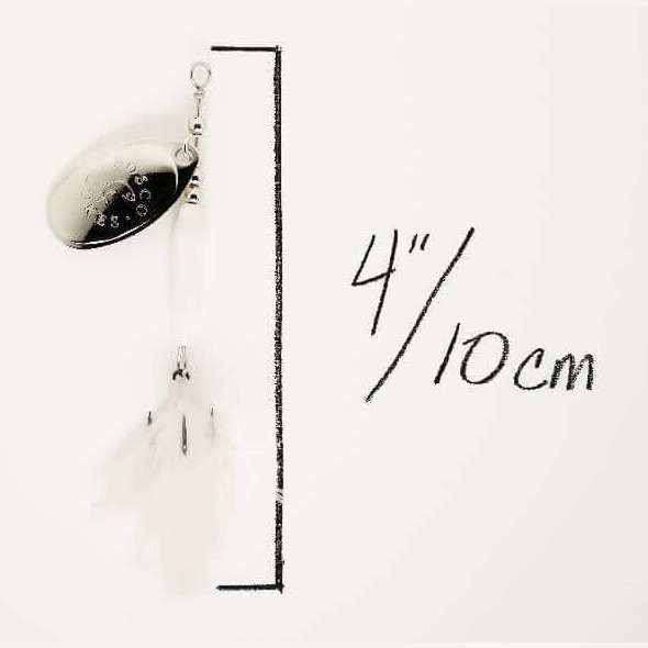 Dovetail Spinner • Nickel Blade • #3 • Dressed by Fosco Fishing Lures - blade,dovetail,dressed,Fishing,fosco,Hand Made,spinner,Tackle