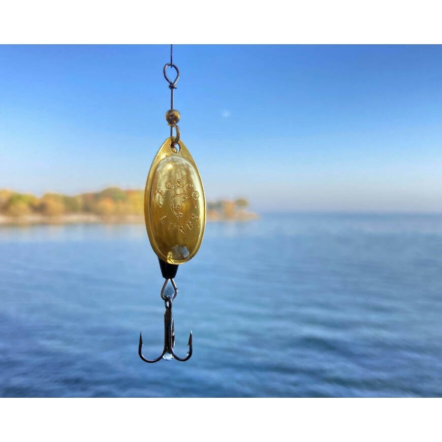 Black Spinner • Polished Brass Blade • #3 by Fosco Fishing Lures - bestsellers-resort,Fishing,Hand Made,Tackle