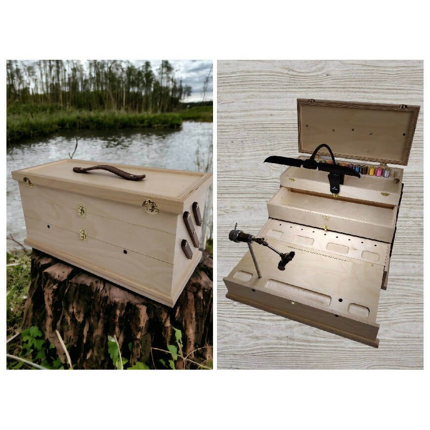 The "Thompson" Portable Fly-Tying Chest-Crafty Fisherman