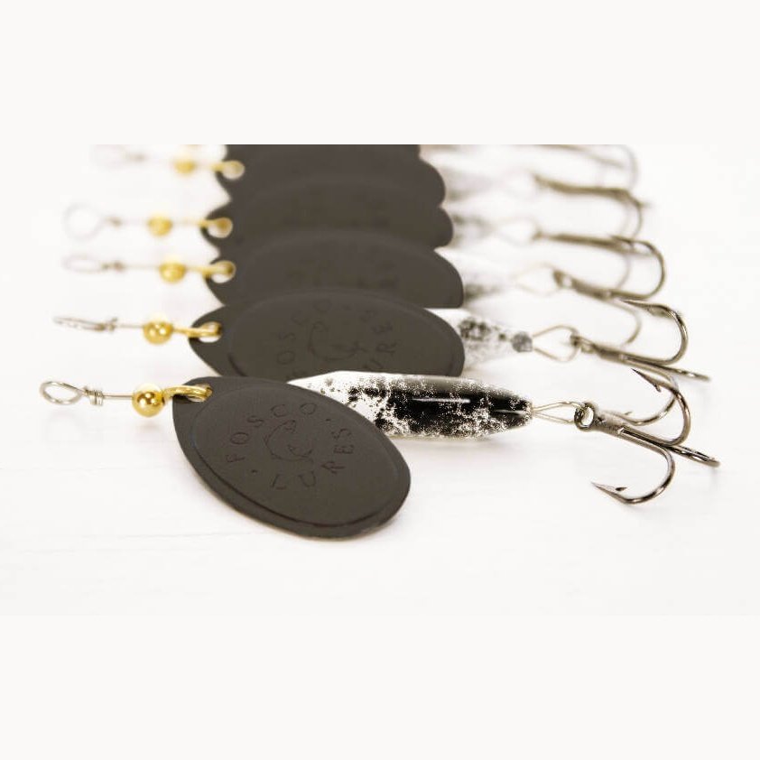 Black Molly Spinner • Black Blade • #3 by Fosco Fishing Lures - Fishing,Hand Made,Tackle